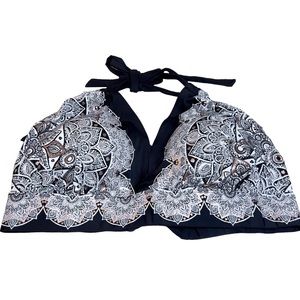 Swimsuits for All Boho Print Wire Free Avenger Bikini Top Size 22